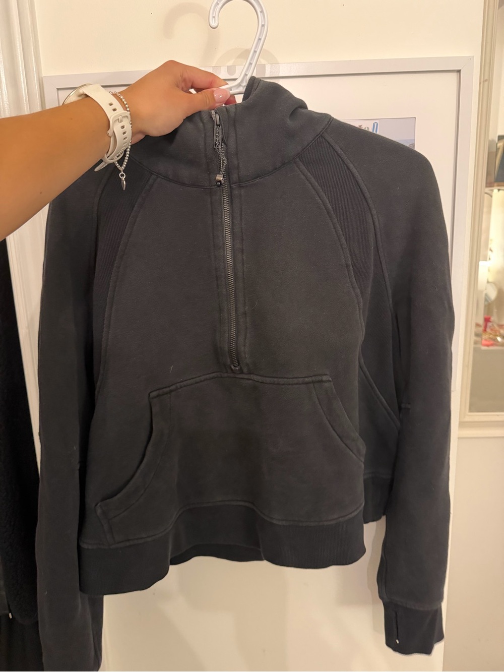 lululemon athletica Black Half-Zip Scuba Hoodie